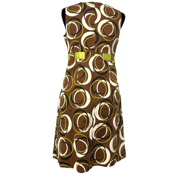 Vtg. Jessica London Polkadot Brown Mini Dress Bow Retro 70’s Colorful Y2K Sz 6 - Picture 2 of 7